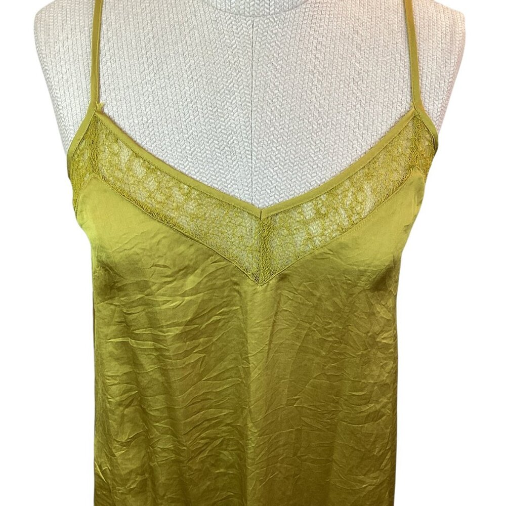Anthropologie Floreat Green Lace Slip Dress Womens Small - Picture 4 of 10